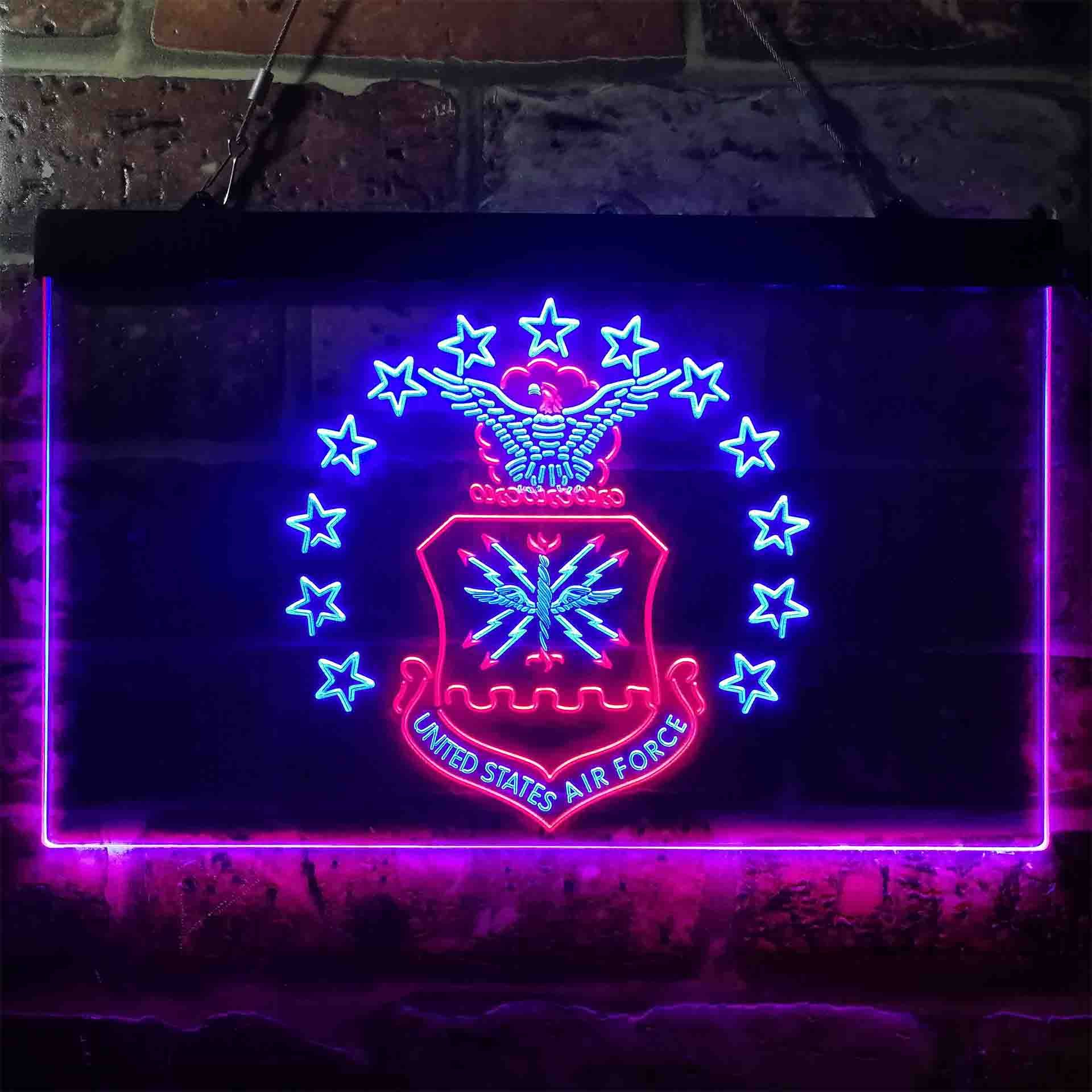 US Air Force Dual LED Neon Light Sign